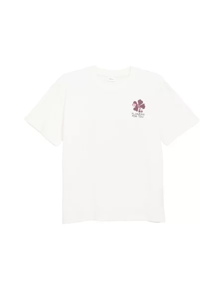 S.Oliver Tricou crem / ciclam / roz pal negru
