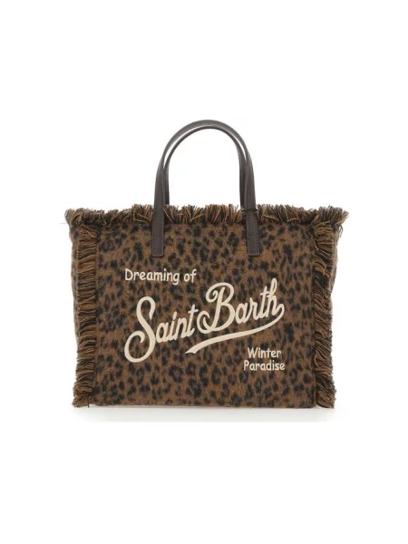 Shopperka Mc2 Saint Barth wełniana brązowa