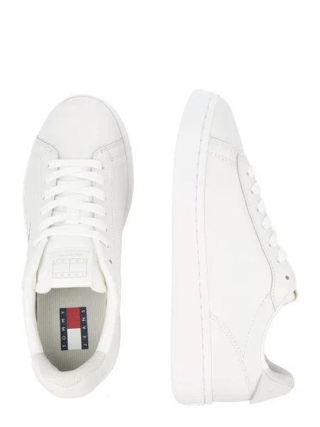 Teniși Tommy Jeans cu toc jos alb