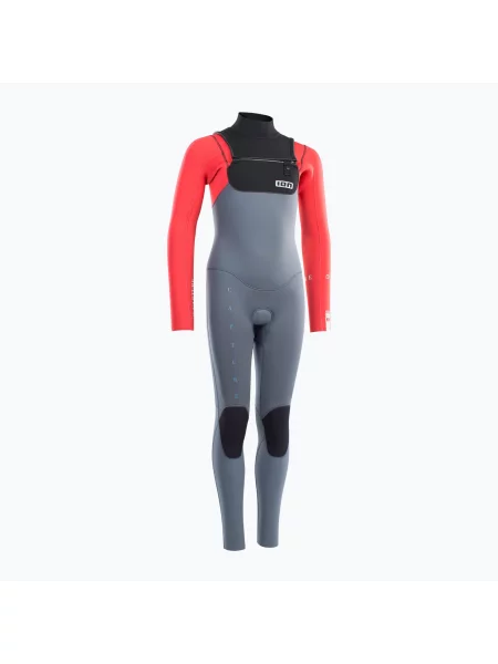 Costum de înot pentru copii ION Capture Front Zip steel blue/red roșu