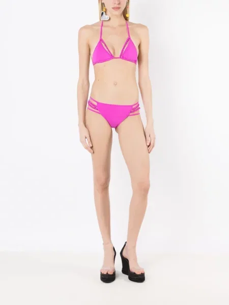 Bikiny Amir Slama s korálky na ramínka růžové