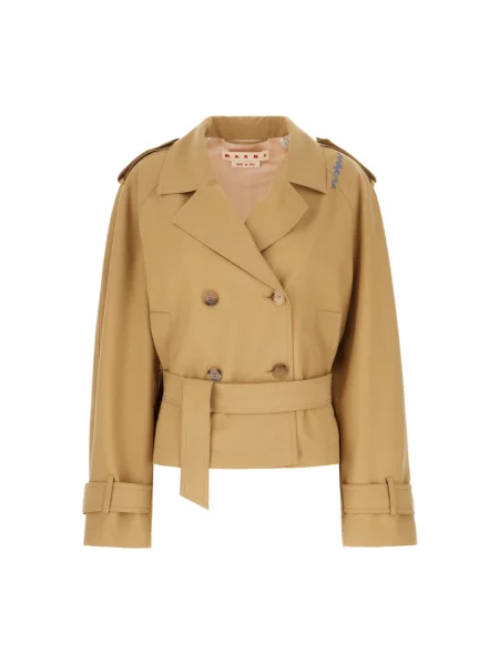 Krótki trencz Marni beżowy