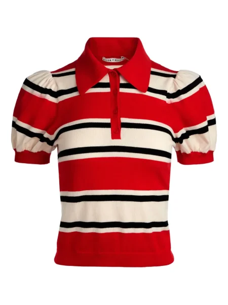 Polo Alice + Olivia w paski czerwone