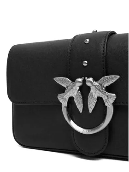 PINKO Válltáskák Love One Slouchy Zip Mini Vite' fekete