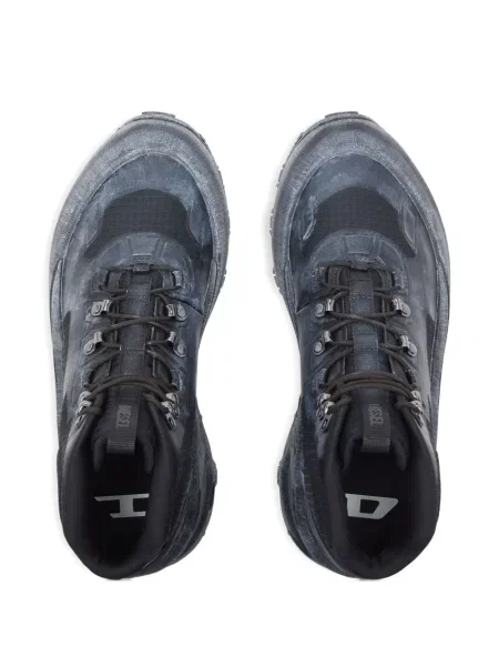 Туристически боти Diesel с връзки с дантела черно