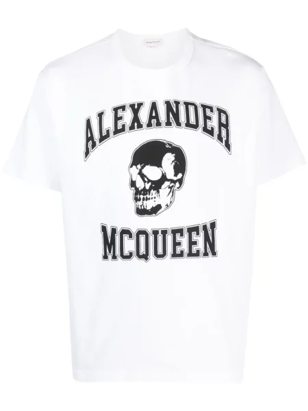 Tričko Alexander Mcqueen s potiskem bílé