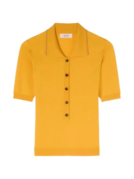 Tricou polo Retori cu dungi galben
