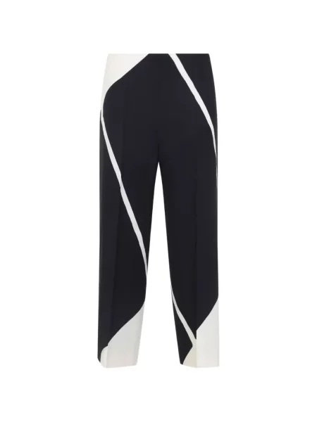 Pantaloni Alberta Ferretti din țesătură twill negru