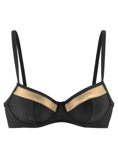 LASCANA Sutien costum de baie auriu negru