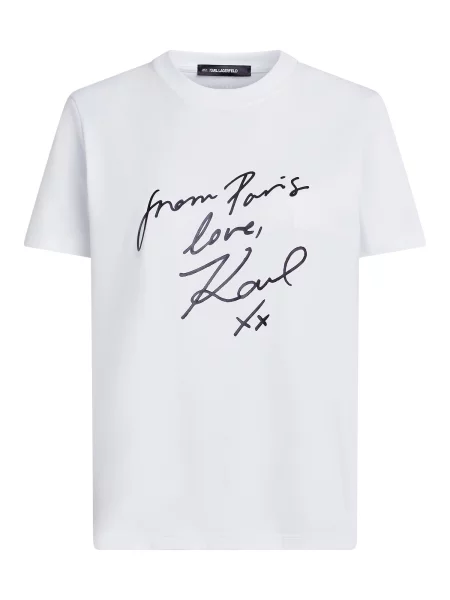 Karl Lagerfeld Majica With Love črna bela