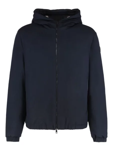 Geacă Moncler cu glugă albastru