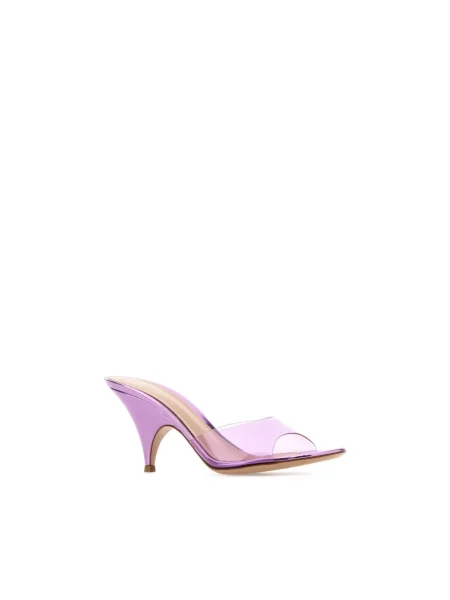 Klapki mules Gianvito Rossi fioletowe