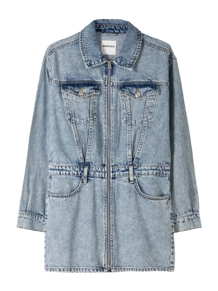 Bershka Rochie tip bluză porumbel albastru