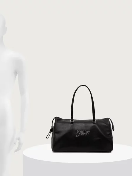 Tommy Jeans чанта tote дамска от имитация на кожа черно