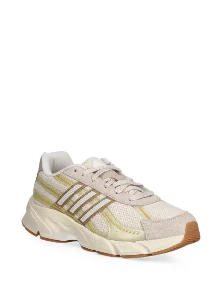 Ριγέ τρέξιμο μπουφάν Adidas με αυτόγραφο καφέ