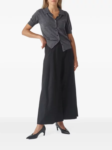 Gulerat scurt cardigan Meimeij gri