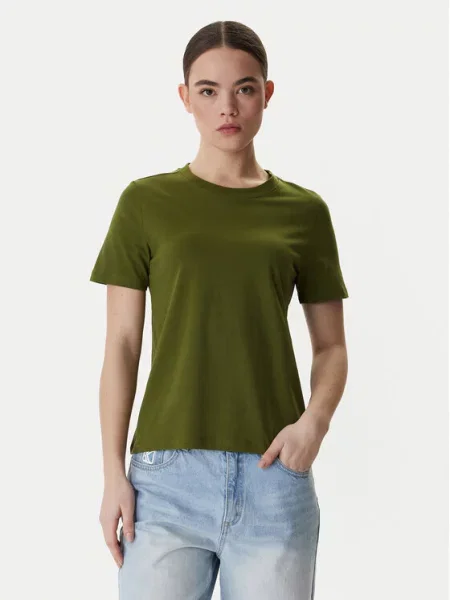VERO MODA Majica VMPAULINA maslinasta zelena