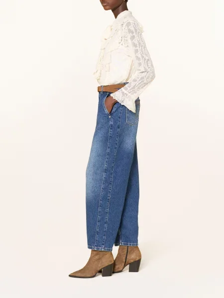 Part Two Barrel Džíny Christellpw medium dark blue denim modré