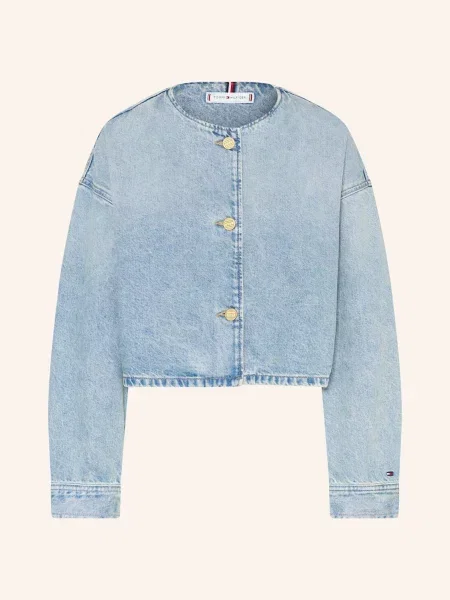 Kurtka jeansowa o kroju regular fit z mieszanki bawełny i lyocellu Tommy Hilfiger niebieska
