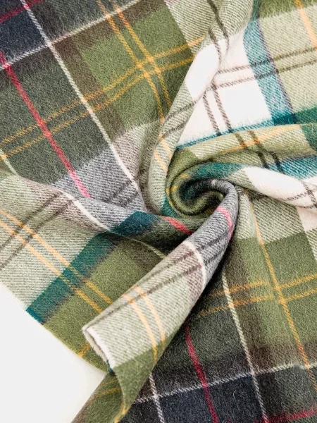 Шерстяной шарф Barbour зеленый