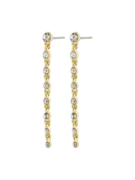 Pilgrim Uhani Imogene zlata bela