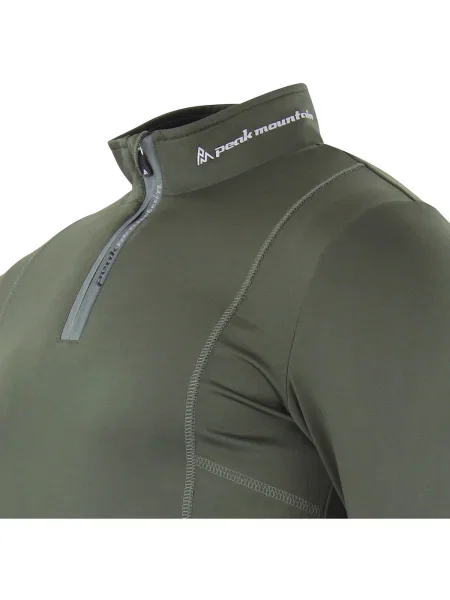 Tricou mânecă lungă Peak Mountain kaki