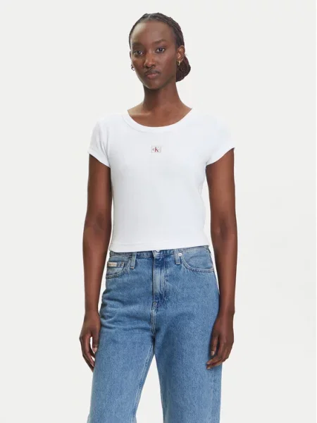 Tričko Calvin Klein Jeans bílé