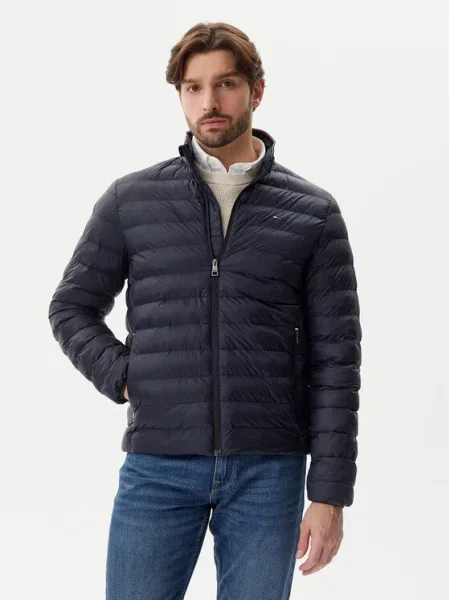 Tommy Hilfiger Prechodná bunda Core Packable Tmavomodrá