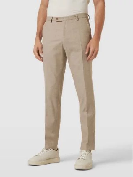 Spodnie do garnituru o kroju slim fit z efektem melanżowym model ‘Paco’ Cg - Club Of Gents
