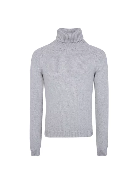 Lniany sweter z golfem Tom Ford szary