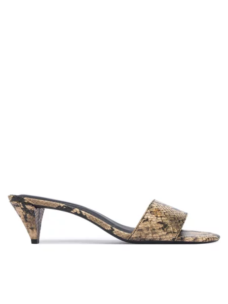 Tommy Hilfiger Klapki Th Mid Mule beżowy