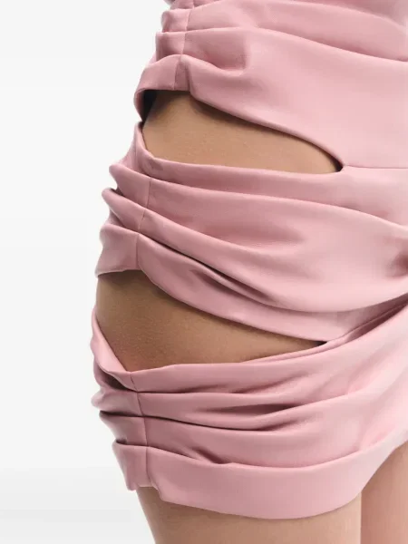 Fusta mini Lika drapată roz