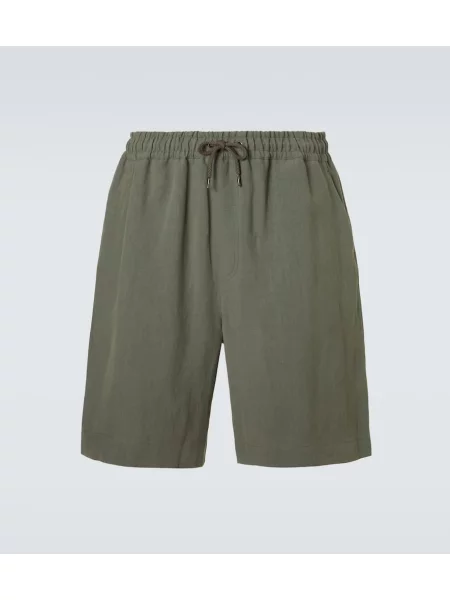Lanene bermuda kratke hlače Giorgio Armani zelena