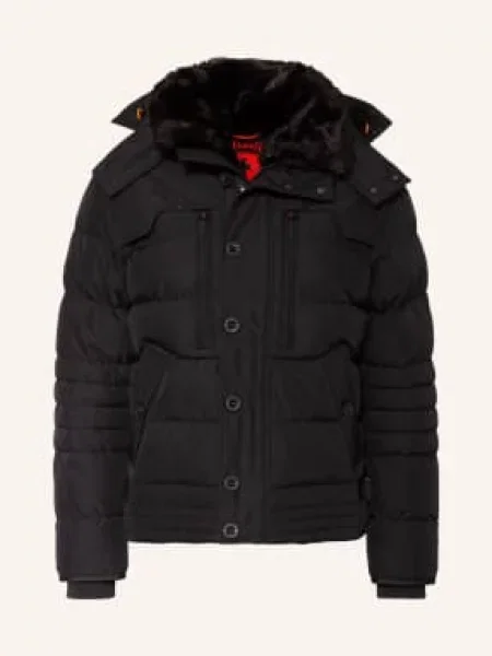 Kurtka pikowana o kroju regular fit z naszywką z logo model ‘STARSTREAM’ czarna