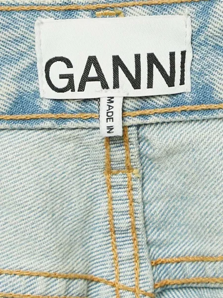 Pantaloni Ganni albastru