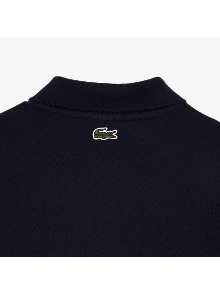 Lacoste Koszulka Polo Unisex Z Nadrukiem Regular Fit granatowa