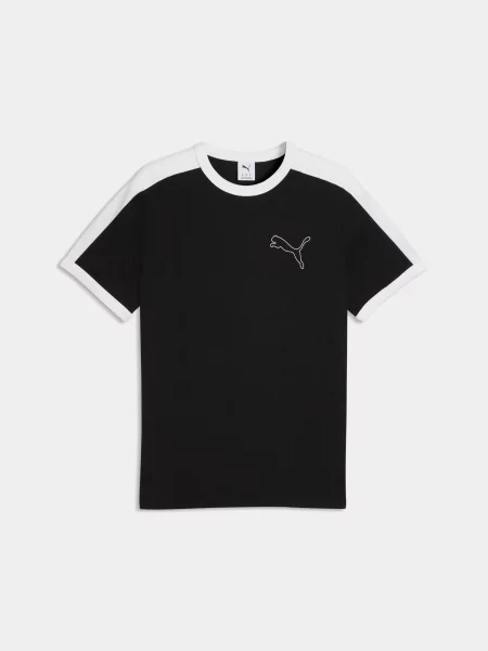 Футболка PUMA T7 Ringer Tee комбінований верх чорний