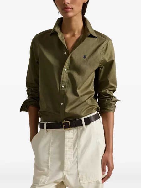 Dugo rebrasti s ovratnikom polo majica Polo Ralph Lauren plava