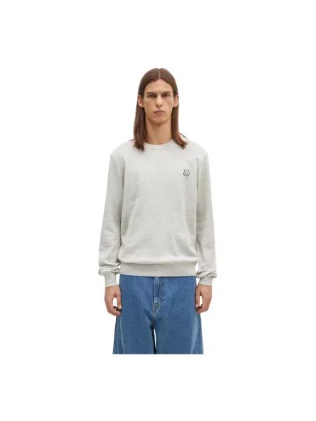 Sweter Maison Kitsune wełniany szary