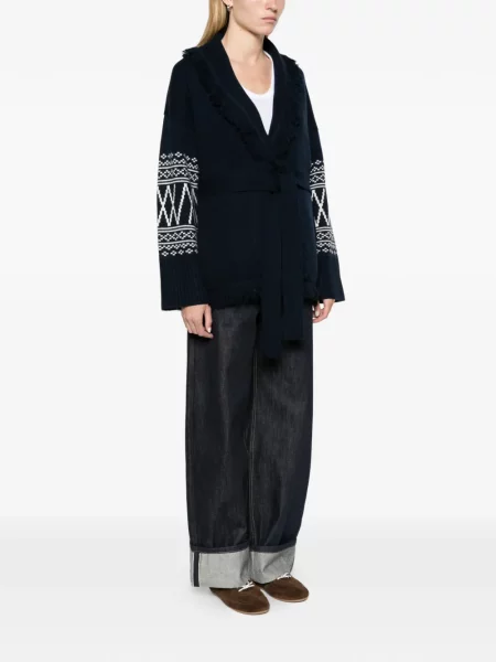 Cardigan We Norwegians albastru