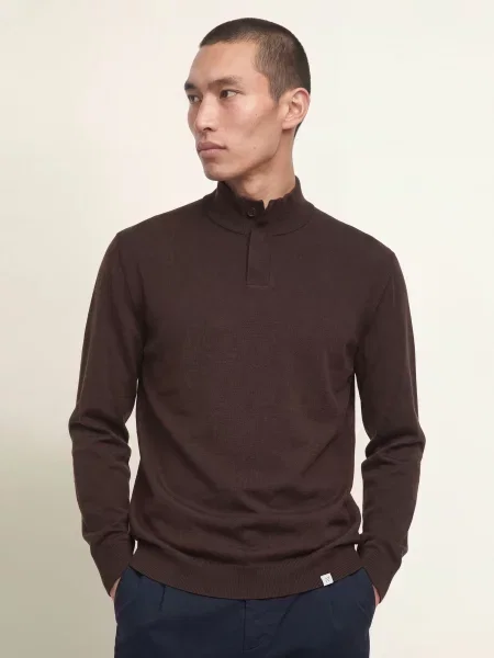 Nowadays Sweter Typu Troyer braun