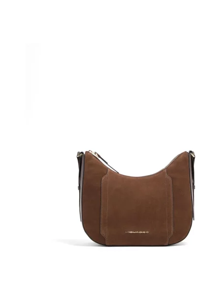 Torebka crossbody Piquadro skórzana brązowa