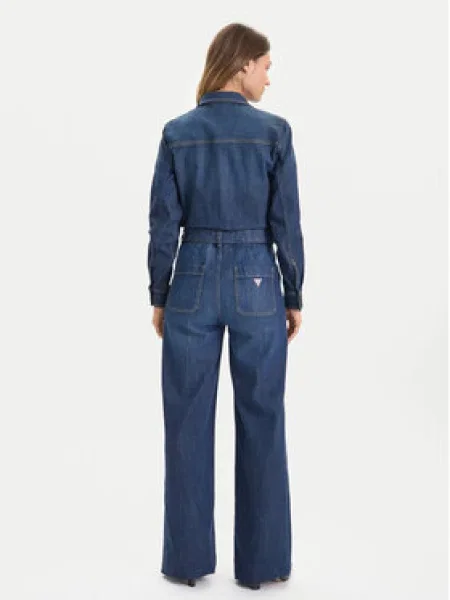 Guess Jeans Kezeslábas Wide Leg sötétkék