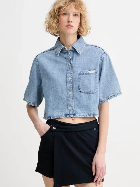 Calvin Klein Jeans cămașă de damă din denim albastru