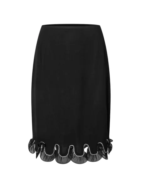 Fusta mini Rotate Birger Christensen din șifon negru