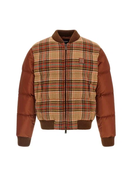 Kurtka skórzana Dsquared2 brązowa