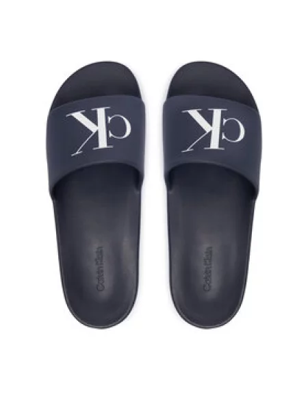 Calvin Klein Natikači 3 Slide Molded Eva Mornarsko modra