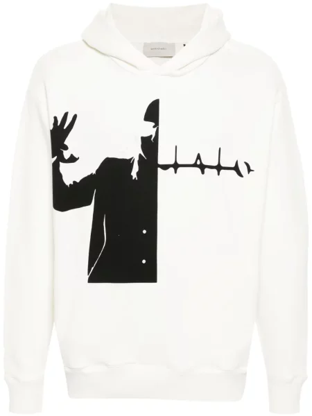 Hanorac cu glugă Limitato din jerseu alb