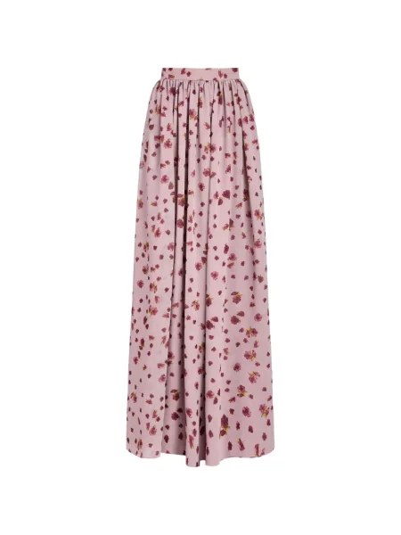 Fusta maxi Markarian cu model floral cu imagine roz