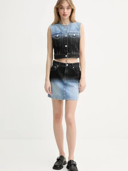 Джинсовий жилет Moschino Jeans однобортний